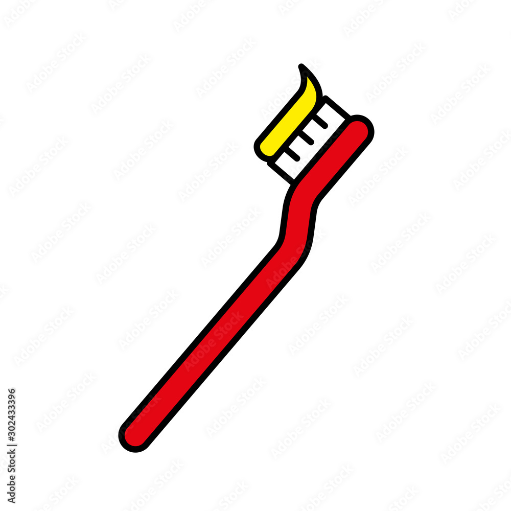 Toothbrush icon vector design template on white background Toothbrush icon vector design template on white background