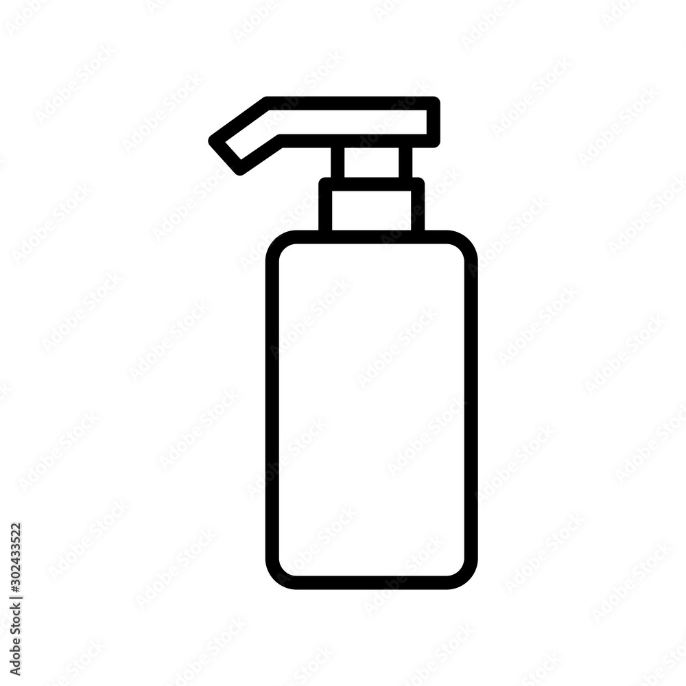 Shampoo bottle icon vector design template flat style isolated on white background Shampoo bottle icon vector design template flat style isolated on white background