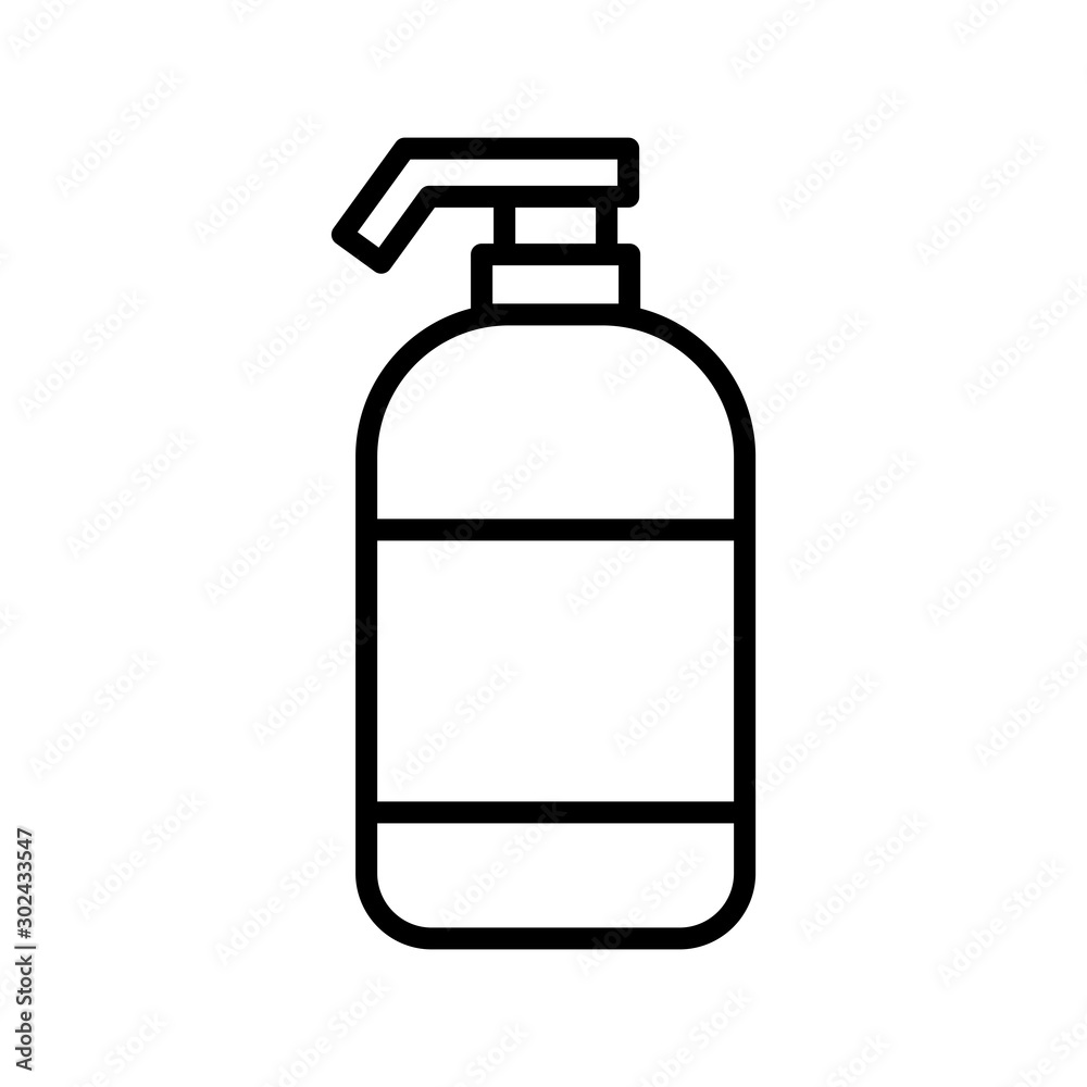 Shampoo bottle icon vector design template flat style isolated on white background