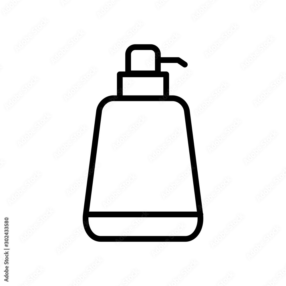 Shampoo bottle icon vector design template flat style isolated on white background