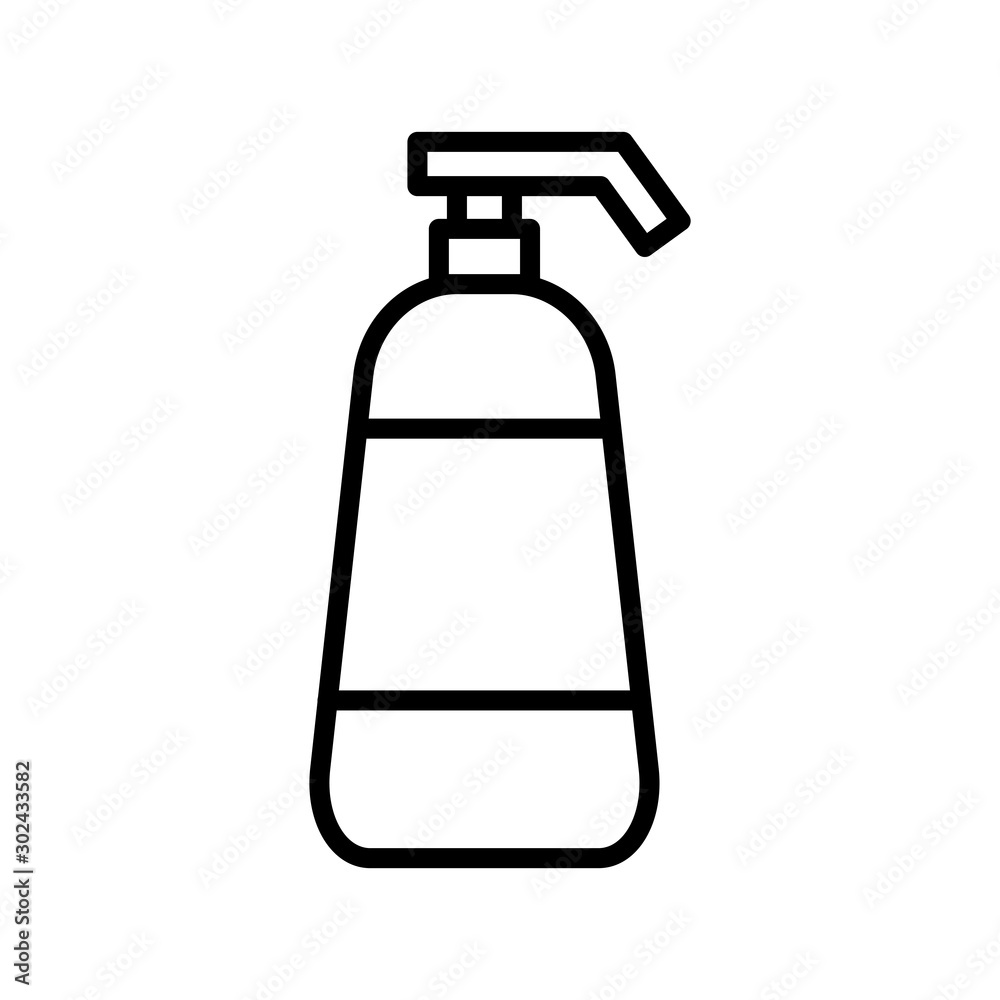 Shampoo bottle icon vector design template flat style isolated on white background Shampoo bottle icon vector design template flat style isolated on white background