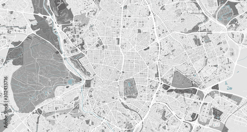 Detailed map of Madrid, Spain