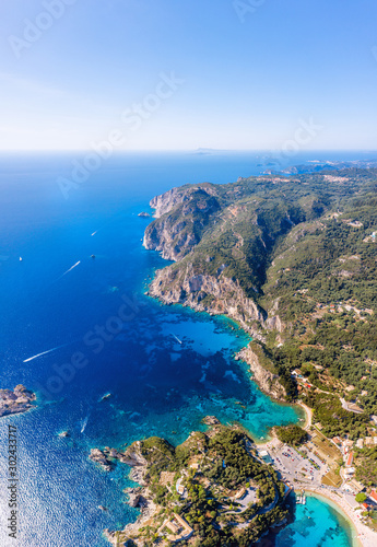 Mediterranean sea coast aerial