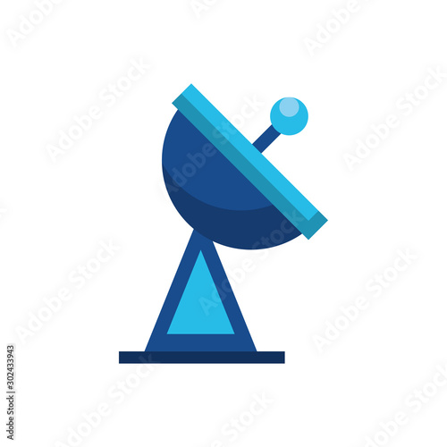 Digital antenna icon flat design