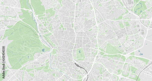 Detailed map of Madrid, Spain