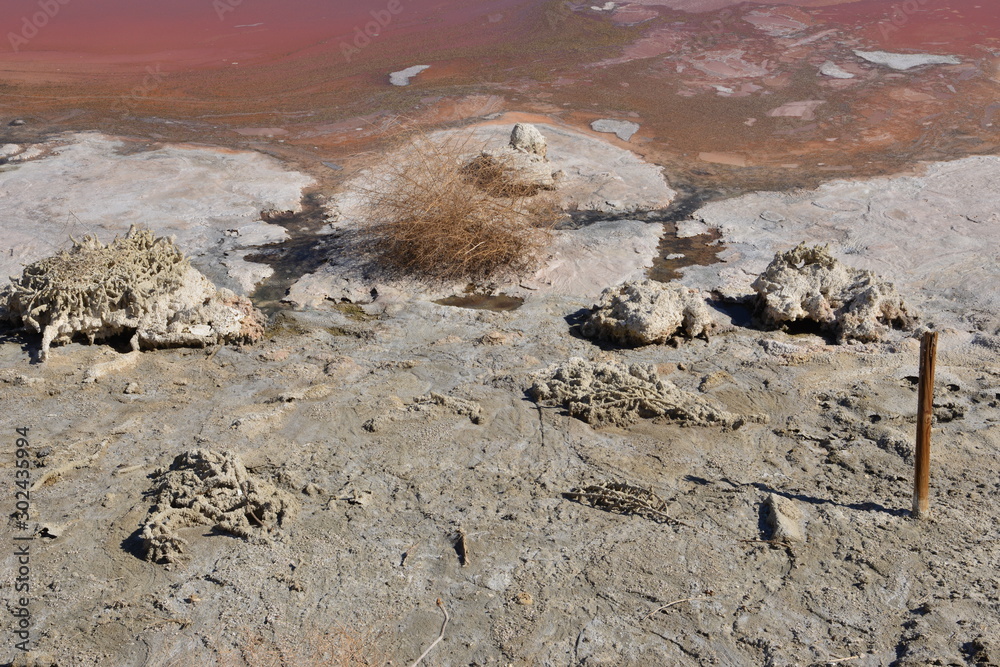 Fototapeta premium Cove at the Salton sea in California