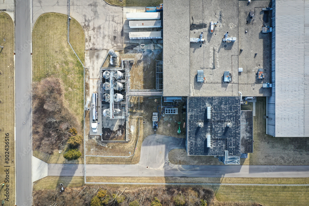 Aerial view of Industrial Manufacturing Facility