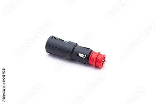 Car's cigarette lighter DIN plug for 12V socket. Car electric spare part.