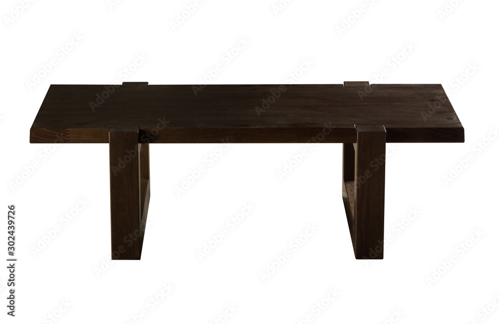 Coffee table dark wood isolated on white. Coffee table dark wood isolated on white.