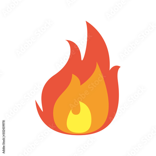 fire flame flat style icon