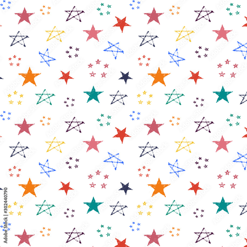 Vector pattern stars on white background. Vector pattern stars on white background.
