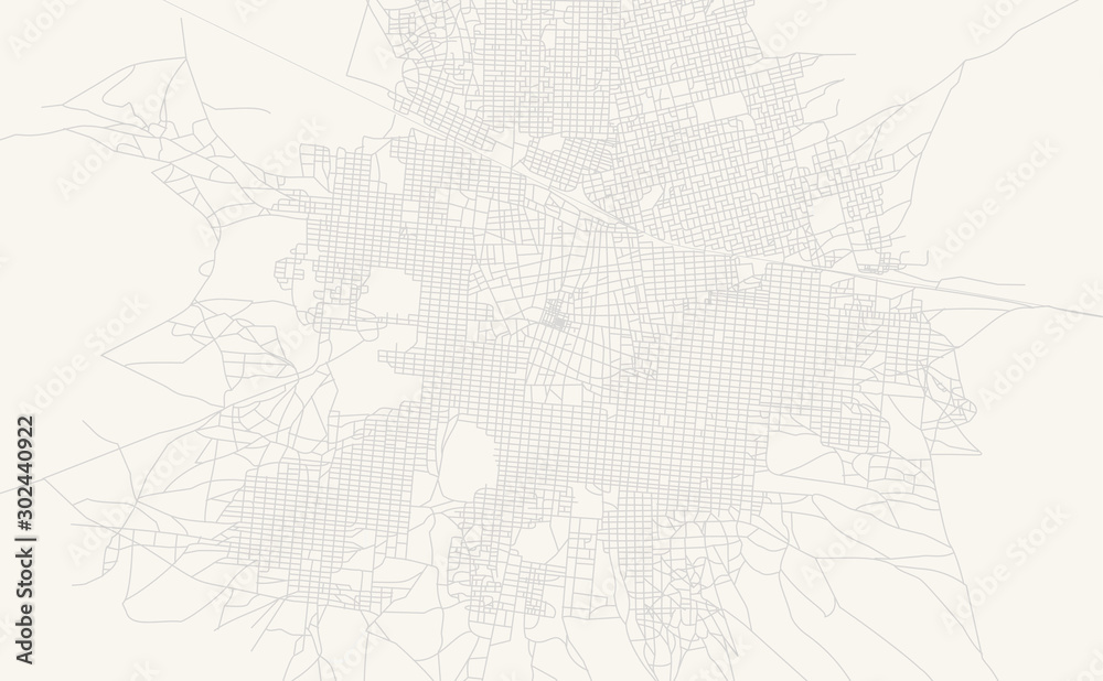 Printable street map of El Daein, Sudan