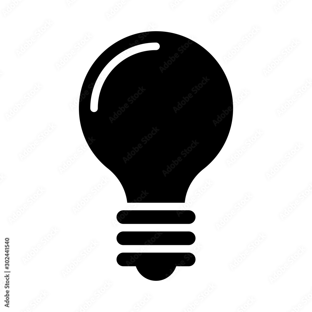 Bulb Vector illustration. Quality design element Glyph Style. Editable stroke. Vector Bulb Vector illustration. Quality design element Glyph Style. Editable stroke. Vector
