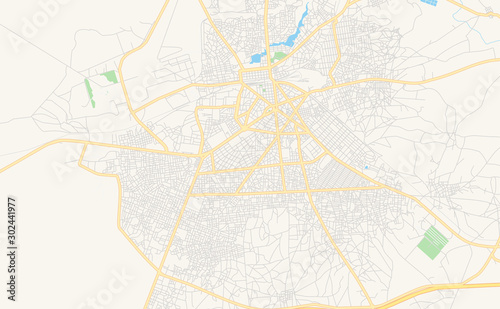 Printable street map of Thies Nones, Senegal