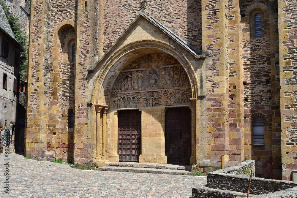 Eglise de Conques, Abbaye Sainte Foy Conques, Chemin de Saint Jacques de Compostelle, Aveyron, France