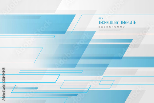 Abstract blue and white of futuristic technology template overlap design background. illustration vector eps10