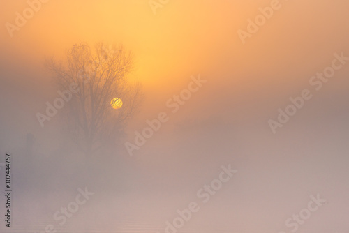 Sonnenaufgang im Nebel