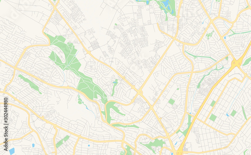 Printable street map of Roodepoort, South Africa photo