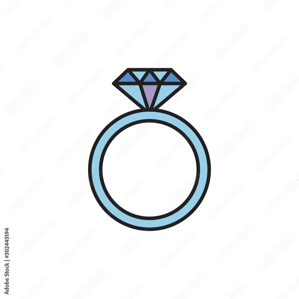 Isolated ring icon fill design Isolated ring icon fill design
