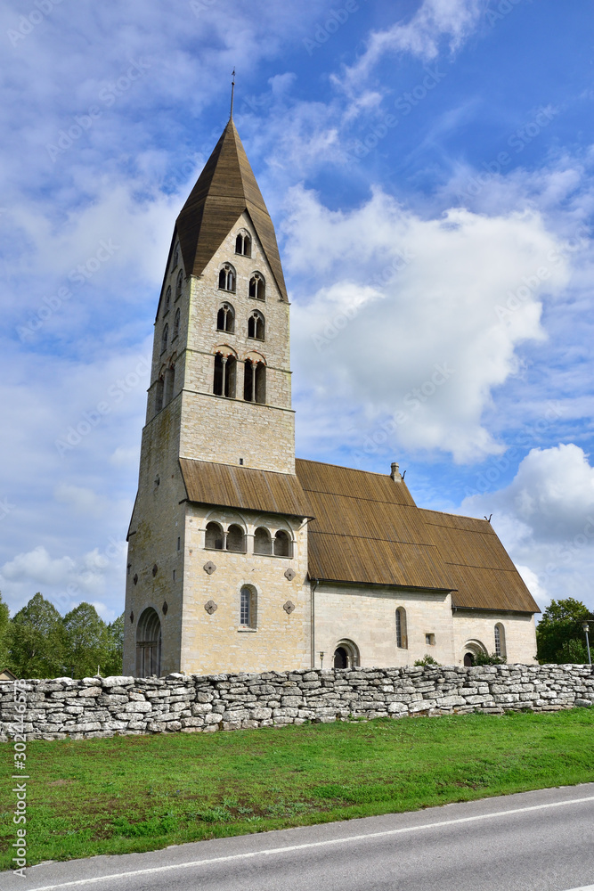 Kirche von Tingstäde auf Gotland in Schweden