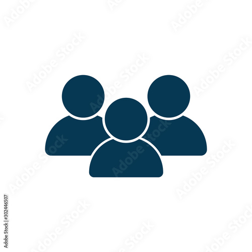 People icon. Group of people. Talking people vector icon isolated on white background