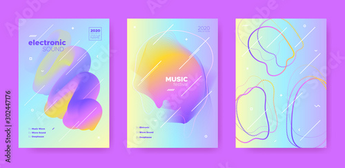 Trance Music Poster. Abstract Gradient Blend. 