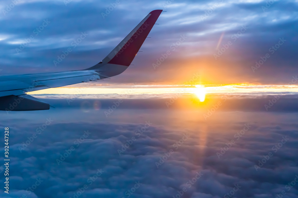 Fototapeta premium aerial view from airplane window