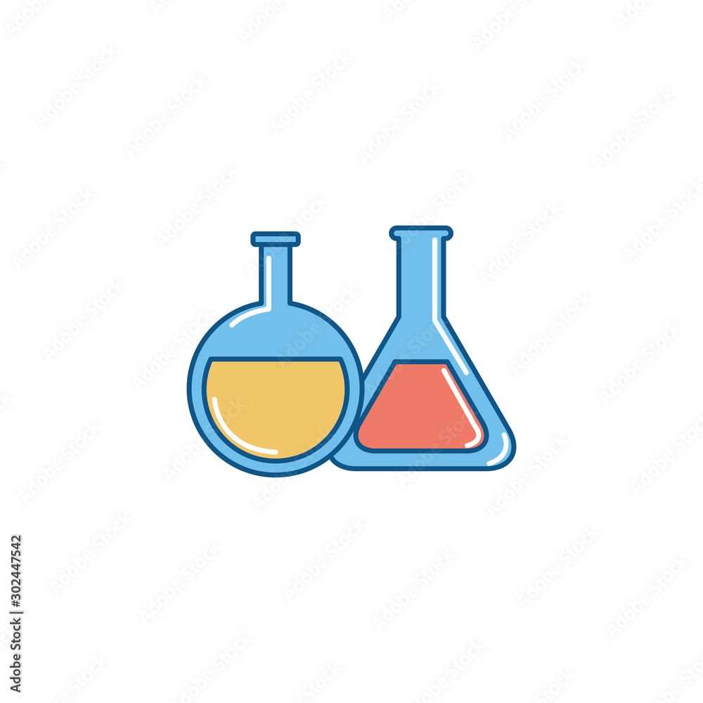 Isolated laboratory flask icon fill design Isolated laboratory flask icon fill design
