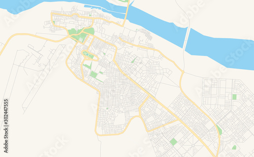 Printable street map of Laayoune, Western Sahara
