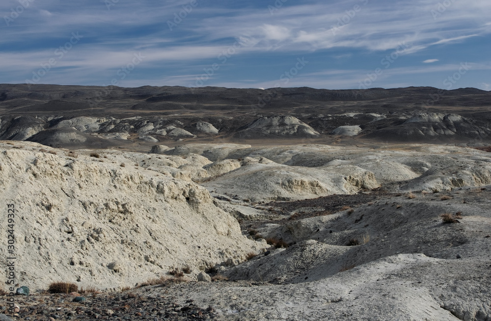 Mountain white clay sandstone desert steppe Mountain white clay sandstone desert steppe