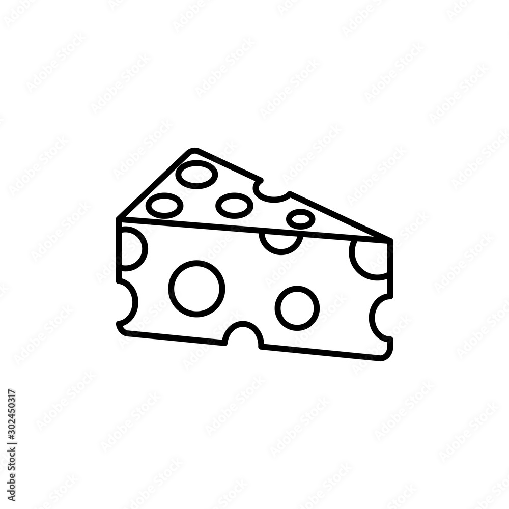 Isolated cheese icon line design