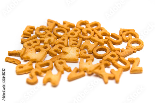 Alphabet cake letters isola...