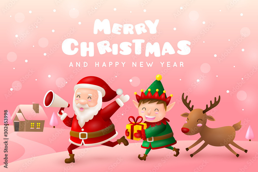 christmas illustration with christmas character christmas illustration with christmas character