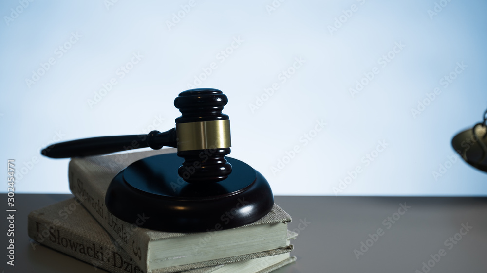 Judge mallet with law books and scales of justice. concept of justice, legal, jurisprudence. Judge mallet with law books and scales of justice. concept of justice, legal, jurisprudence.