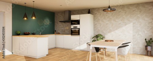 vue 3D cuisine blanche 26-2