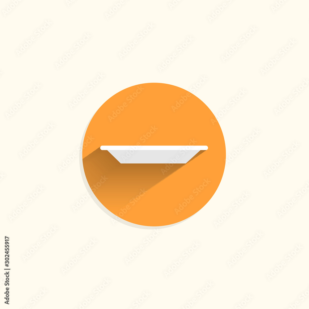 deep plate icon. Bowl isolated vector flat icon deep plate icon. Bowl isolated vector flat icon