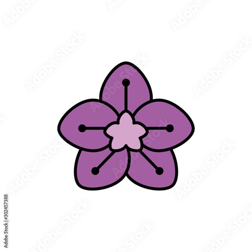 Isolated flower icon fill design © Stockgiu
