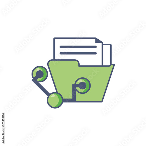 Digital file icon fill design