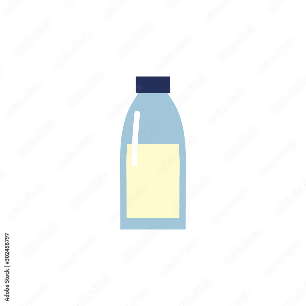 Isolated milk bottle icon flat design