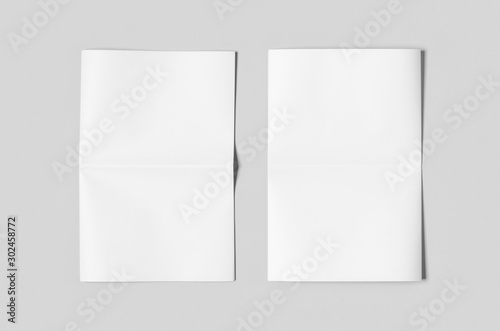Canvas-taulu Blank newspaper mockup on a grey backgound.