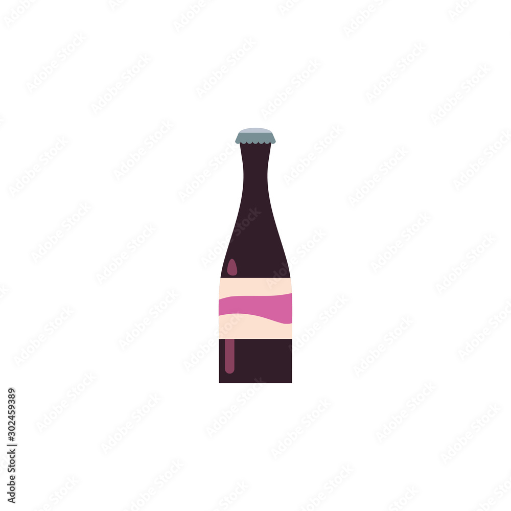 Isolated drink bottle icon flat design Isolated drink bottle icon flat design