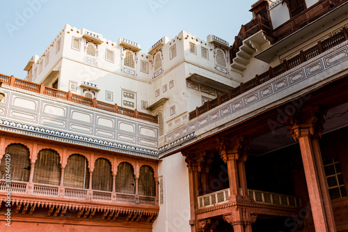 The architectural view of historical monuments at bikaner city which early used by the kings
