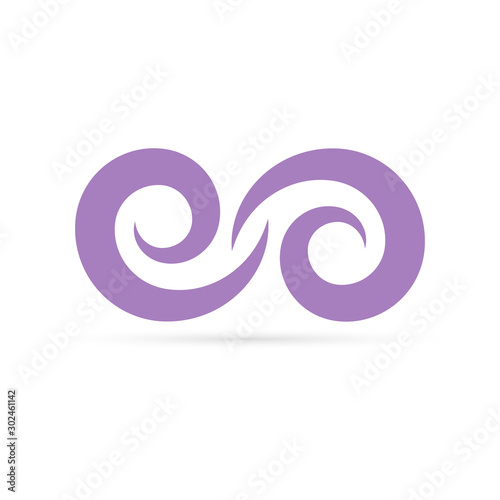 Infinity symbol. Endless for card, logo, tattoo. Limitless icon. Vortex vector illustration.