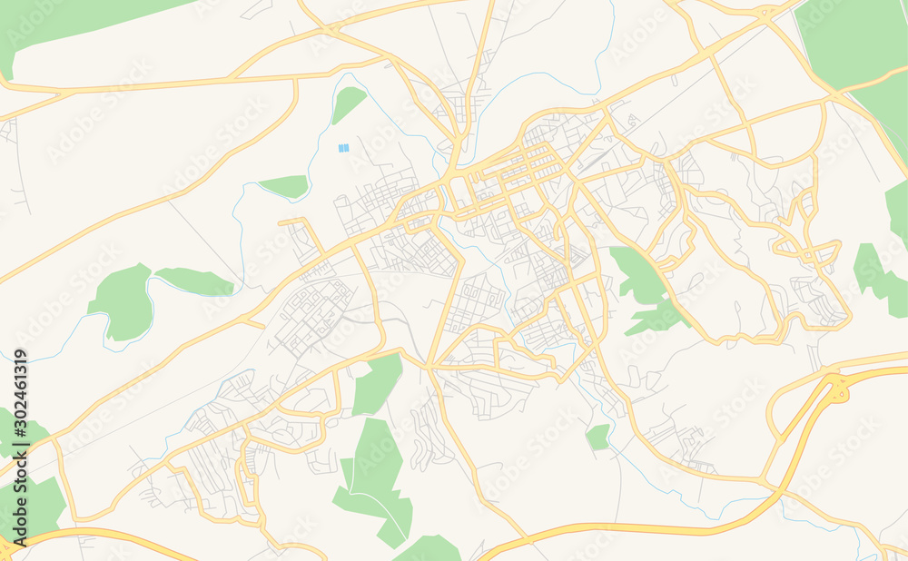 Printable street map of Chlef, Algeria