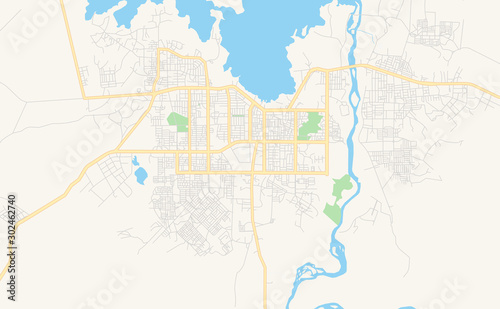 Printable street map of Bahir Dar, Ethiopia