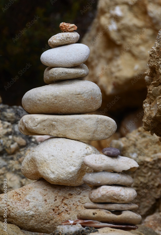 a zen pyramid of stones in balance a zen pyramid of stones in balance