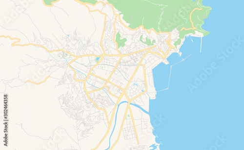 Printable street map of Bejaia  Algeria