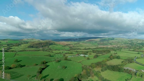 Large clouds encroaching on a glorious sunny day across Powys in Wales. Builth Wells photo