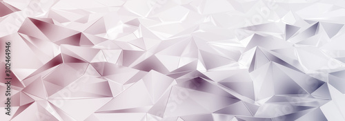 3d ILLUSTRATION  of abstract crystal background  triangular texture  wide panoramic for wallpaper