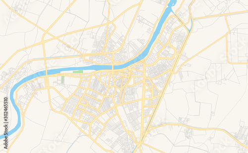 Printable street map of Talkha, Egypt